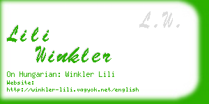 lili winkler business card